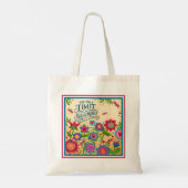 Tote Bag Fun Floral Dragonfly Nom personnalisé Citation Ins (Dos)