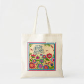 Tote Bag Fun Floral Dragonfly Nom personnalisé Citation Ins (Devant)