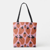 Tote Bag Fun fraise, design artisanal sans couture. (Dos)