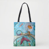 Tote Bag Fun Fun Mermaid Art de Molly Harrison (Devant)