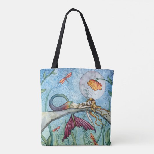 Tote Bag Fun Fun Mermaid Art de Molly Harrison (Dos)