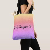 Tote Bag Fun Girls Trippin' to...Your Destination Colorful (De près)