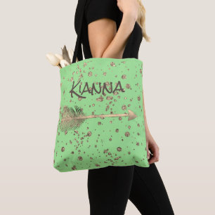 Tote Bag Fun Glittery Drunes Green Arrow Fourre-tout