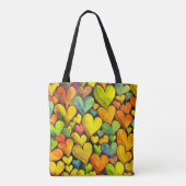 Tote Bag Fun Heart Motif Jaune Mix (Dos)
