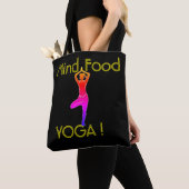 Tote Bag Fun 'Mind Food Yoga' (De près)
