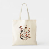 Tote Bag Fun moderne Black Brown Trick ou Treat (Dos)