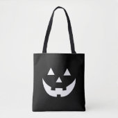 Tote Bag Fun noir Jack-o'-lantern visage citrouille Hallowe (Devant)