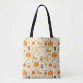 Tote Bag Fun Orange Fall Motif (Devant)