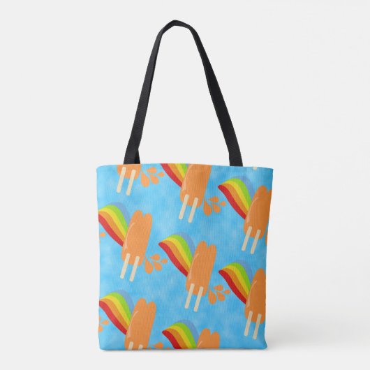 Tote Bag Fun Orange Froid Pops motif (Dos)
