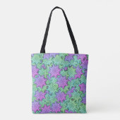 Tote Bag Fun Purple et Fleurs vertes (Dos)