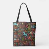 Tote Bag Fun Western Motif Noël (Dos)