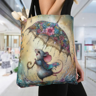 Tote Bag Fun Whimsical Avril Douches mignonne souris