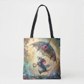 Tote Bag Fun Whimsical Avril Douches mignonne souris (Devant)