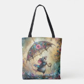 Tote Bag Fun Whimsical Avril Douches mignonne souris (Dos)