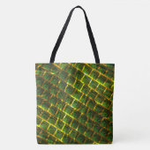 Tote Bag Fundo com imagem verde sob grade dourada ? (Devant)