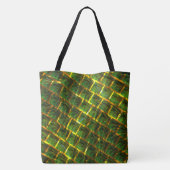 Tote Bag Fundo com imagem verde sob grade dourada ? (Dos)
