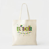 Tote Bag Fundy Enseignant ESL Mardi Gras Famille Matching O (Devant)