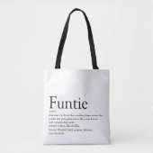 Tote Bag Fundy, Tante, Tante Définition Fun Moderne (Devant)