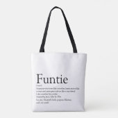 Tote Bag Fundy, Tante, Tante Définition Fun Moderne (Dos)