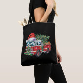 Tote Bag Funky Camion Santa Hat Feux de Noël Lumières (De près)