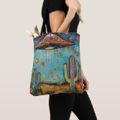 Tote Bag Funky Fun UFO (De près)