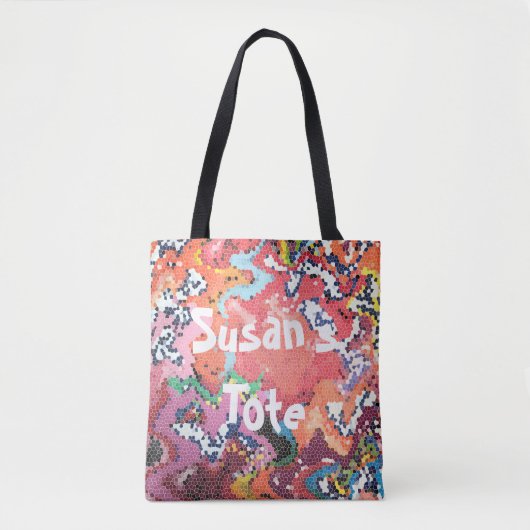Tote Bag Funky Pink Pastels Abstrait (Devant)