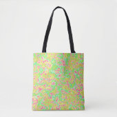 Tote Bag Funky Super Retro Bold Neon Hippie Trippie Marbre (Devant)