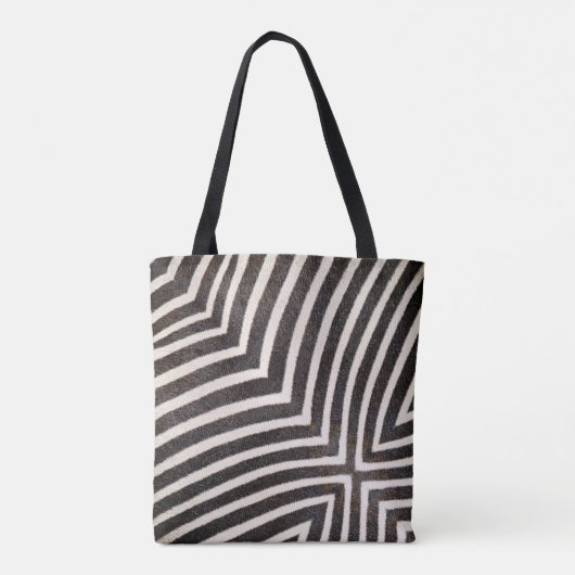 Tote Bag Funky Zebra Stripe Tote (Dos)