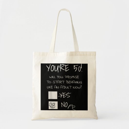 Tote Bag Funny 50th Birthday Gag Gift Idea 50 Years Old Jok (Devant)