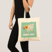 Tote Bag Funny Angry Lutino Cockatiel Fluff Off Pet Parrot (Devant (produit))