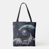 Tote Bag Funny Astronaut Shorthair Cat dans l'espace (Dos)