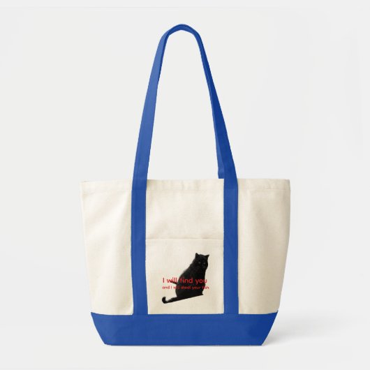 Tote Bag Funny Black Cat Meme Double-Sided (Devant)