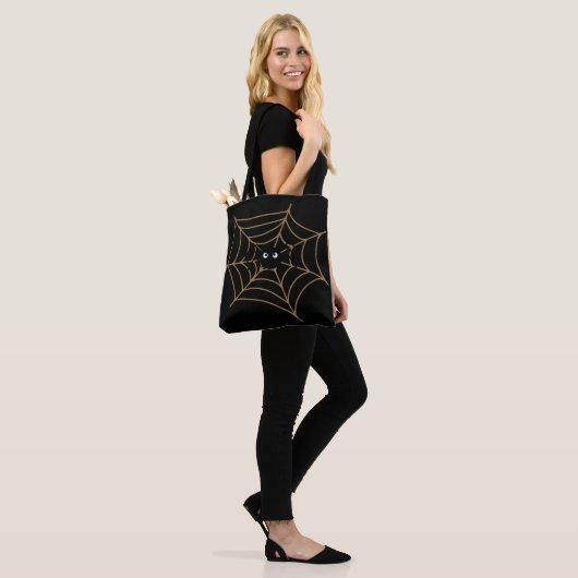 Tote Bag Funny Black Spider Shoulder Fourre-tout (Sur le modèle)
