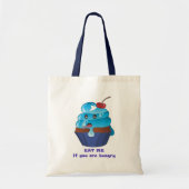 Tote Bag Funny Blue Cupcake (Devant)