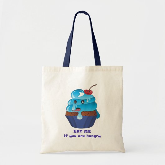 Tote Bag Funny Blue Cupcake (Devant)
