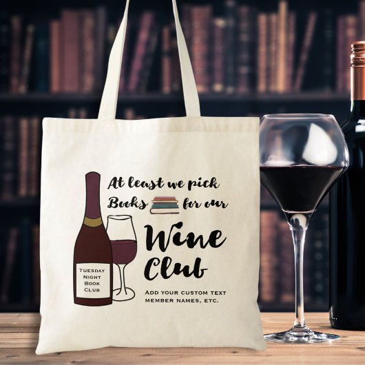 Tote Bag Funny Book Club | Vraiment Vin Club Livraison Pers