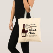 Tote Bag Funny Book Club | Vraiment Vin Club Livraison Pers (Devant (produit))