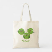 Tote Bag Funny Brussels sprouts légumes caricature (Dos)