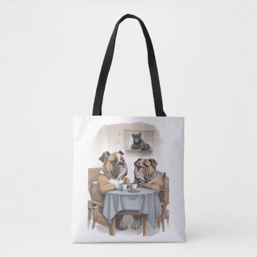 Tote Bag Funny Bulldog (Devant)