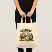 Tote Bag Funny Burger vs Avocado (Devant (produit))