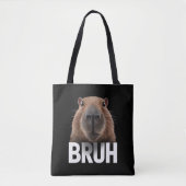 Tote Bag Funny Capybara Bruh (Devant)