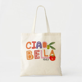 Tote Bag Funny Ciao Bella Dire Italie Jardin pour italien F