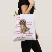Tote Bag Funny Cockapoo Anatomy - Unique Valentine Gift (De près)