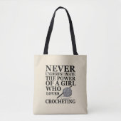 Tote Bag Funny crochet citations crocheters cadeau (Devant)