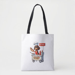 Tote Bag Funny Dachshund Saucisse Chien Weenie Hotdog Sandw