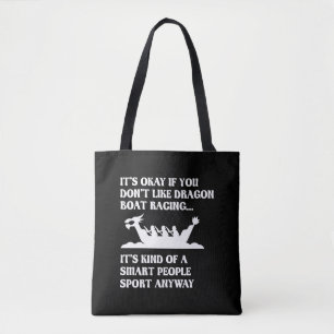 Tote Bag  Funny Dragon Boat Racing Ligne de Humour nautique