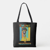 Tote Bag Funny Emu Bird Pun - Emune à la Négativité (Dos)