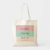 Tote Bag Funny enseignant colorblock personnalisé (Devant)
