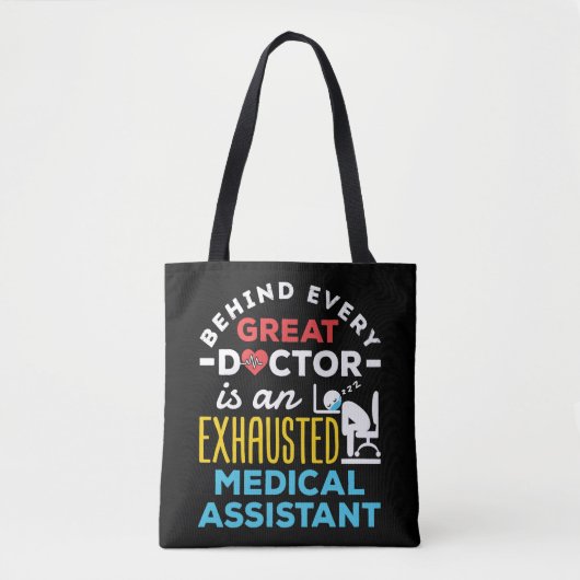 Tote Bag Funny Exhaustit Assistant Médicale CMA (Devant)