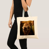 Tote Bag Funny Fat Cat Lecture journal sur Toilet (Devant (produit))